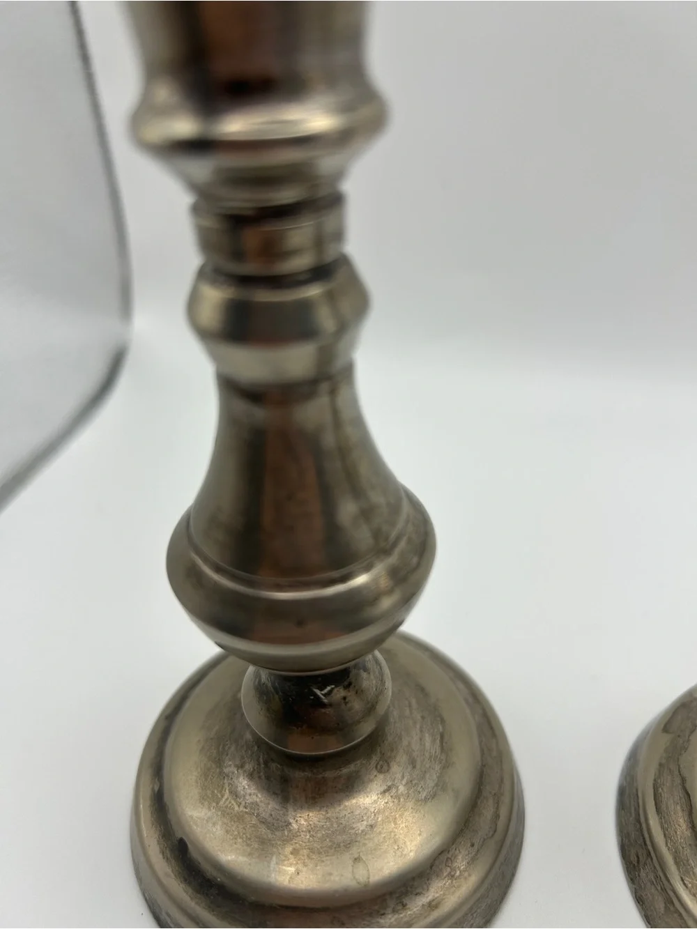 Vintage English Silver Plated Candlestick Holder Pair